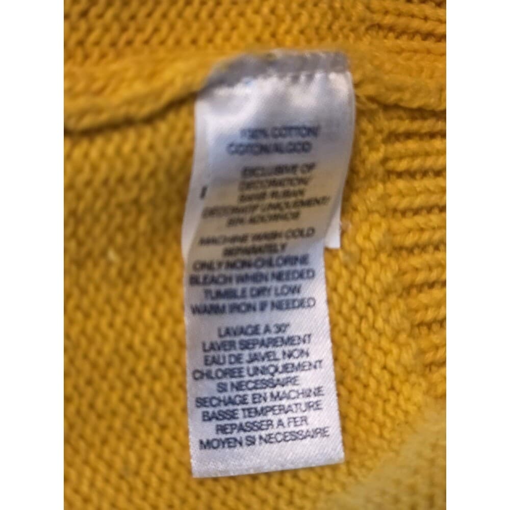 Chaps Ralph Lauren Men's Size Medium Yellow Long Sleeve‎ Sweater - Thumbnail 3