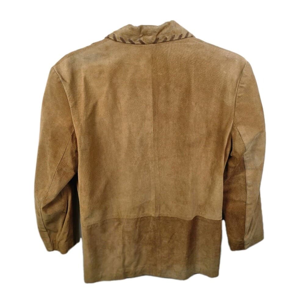 Vintage Renaissance Women's Medium Western Style Brown Leather Jacket - Thumbnail 7