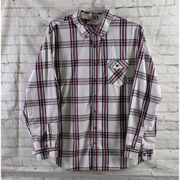 Magellan Outdoors Men's XXL Classic Fit Plaid Long Sleeve Button Down Shirt - Thumbnail 14