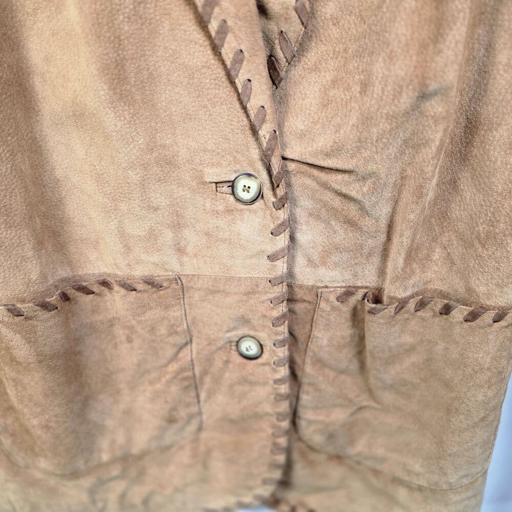 Vintage Renaissance Women's Medium Western Style Brown Leather Jacket - Thumbnail 2