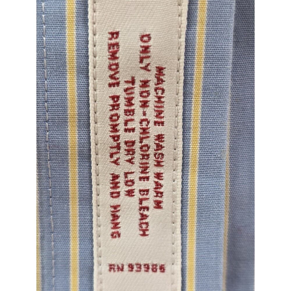 Brooks Brothers Dress Shirt Size‎ 17.5 4/5 Blue White Striped Button Down - Thumbnail 4