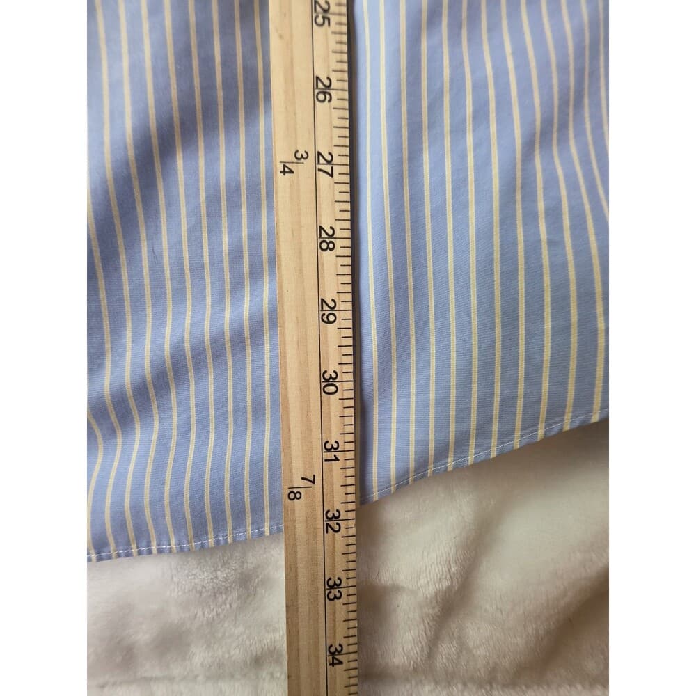 Brooks Brothers Dress Shirt Size‎ 17.5 4/5 Blue White Striped Button Down - Thumbnail 8