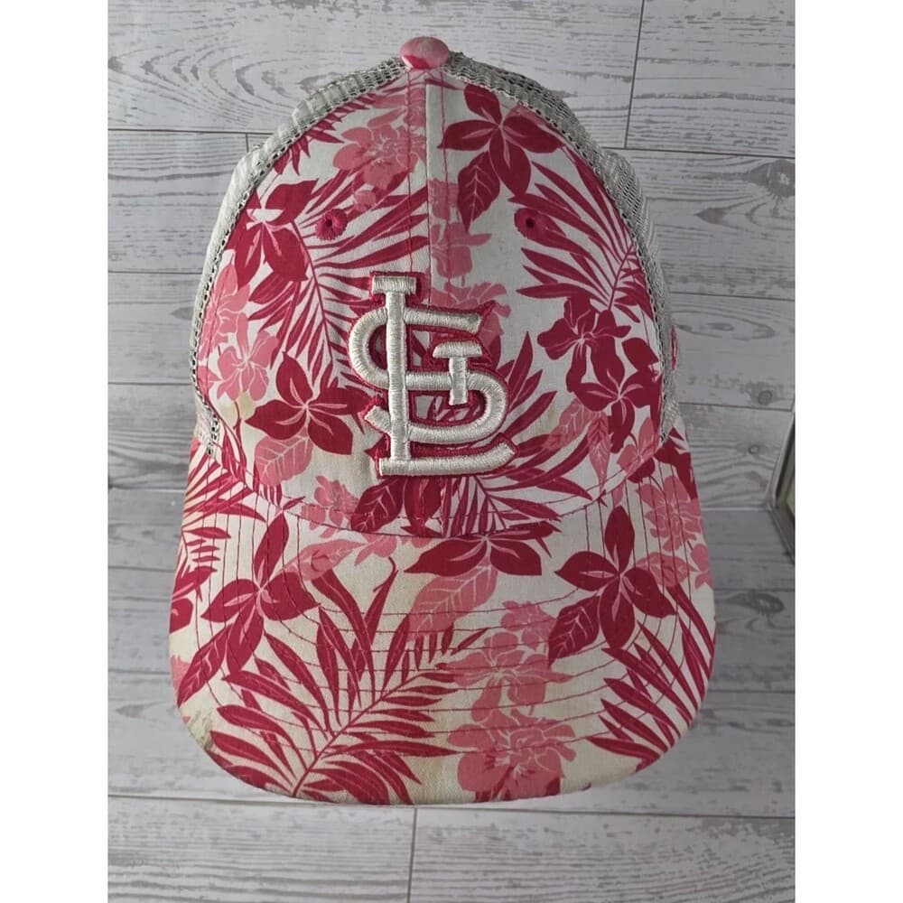 New Era St. Louis Cardinals Youth Pink Floral‎ Snapback Hat - Thumbnail 6