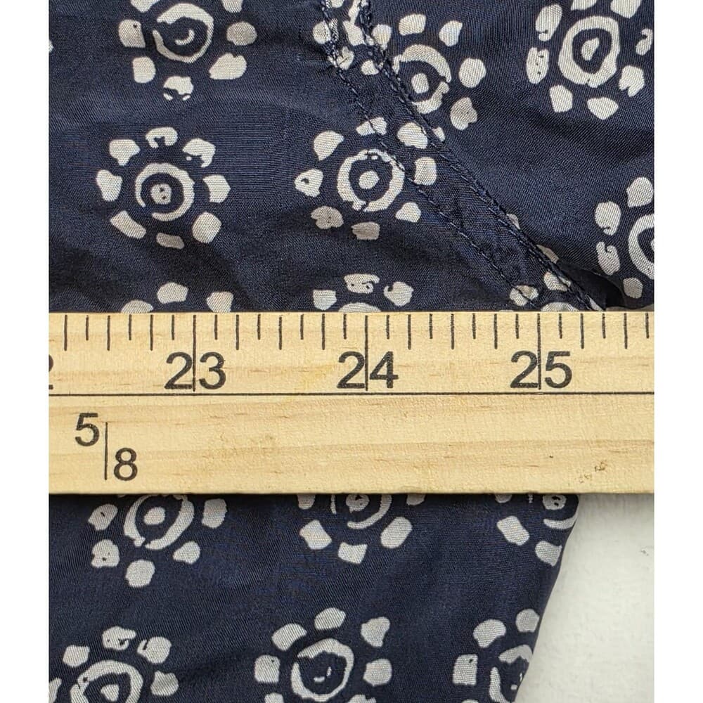 Summa‎ Men's XL Blue Fish Floral 100% Silk Short Sleeve Button Up Shirt RN 81340 - Thumbnail 3