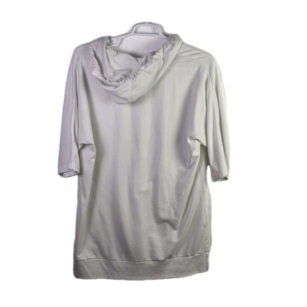 Dkny Sport Women's Large White Hooded Sweatshirt Dress - Thumbnail 5