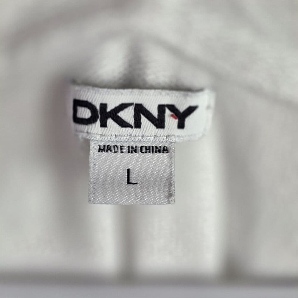 Dkny Sport Women's Large White Hooded Sweatshirt Dress - Thumbnail 3