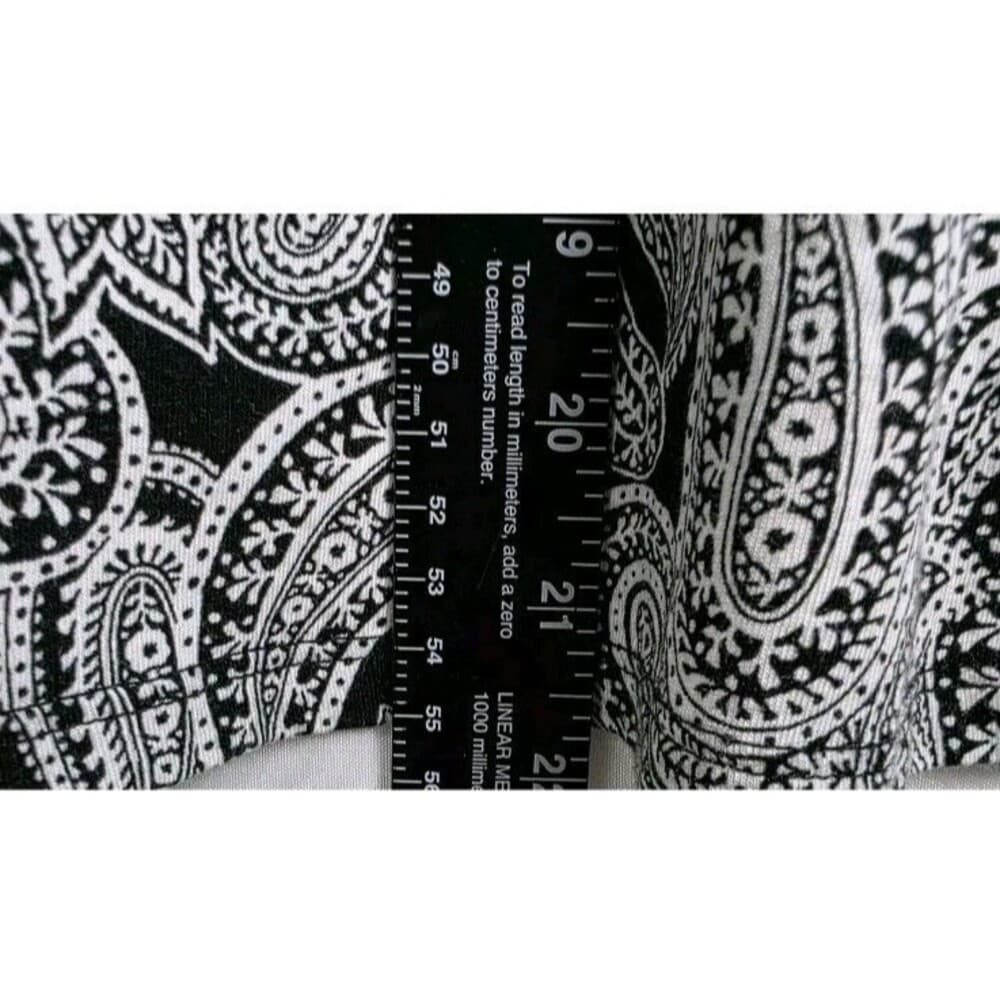 Michael Kors Women's Medium‎ Paisley Gray & Black Blouse - Thumbnail 5