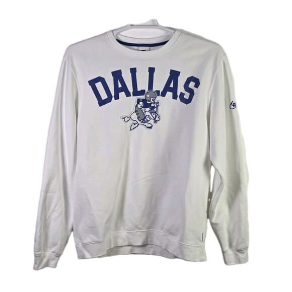 VTG 90's Nike Men's Large White Dallas Cowboys Sweatshirt - Thumbnail 12