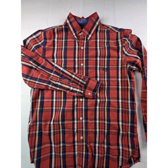 Chaps Easy Care Men's‎ Large Plaid Long Sleeve Button Up Shirt - Thumbnail 10