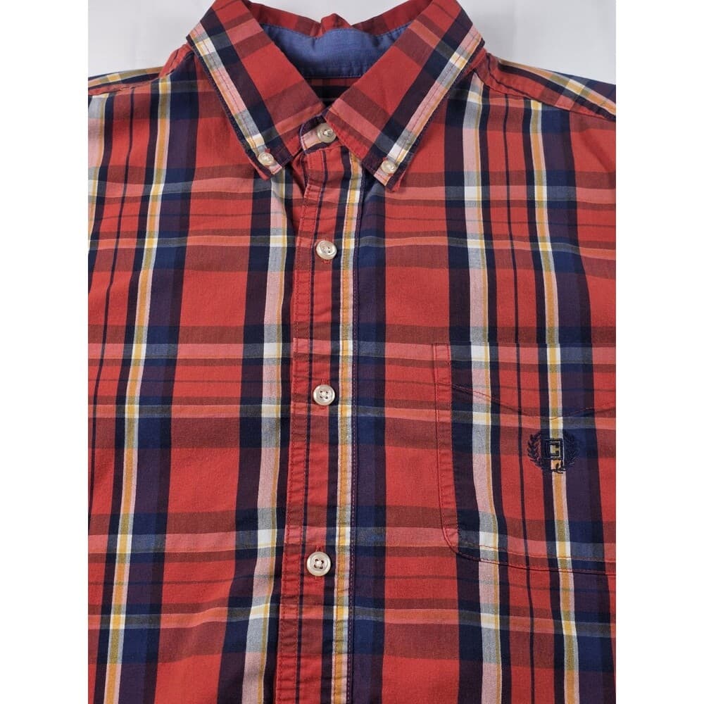 Chaps Easy Care Men's‎ Large Plaid Long Sleeve Button Up Shirt - Thumbnail 2