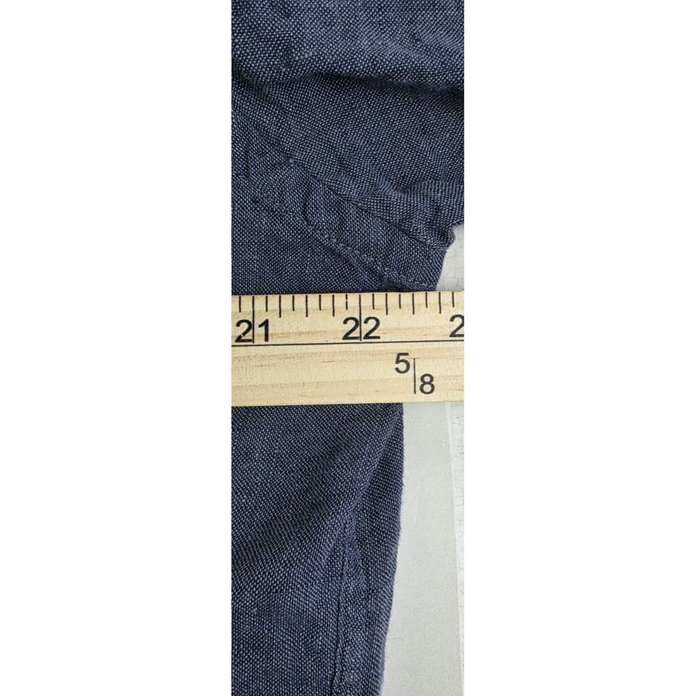UNTUCKit Men's XL Tre Navy Blue Linen Wrinkle Resistant Short Sleeve Shirt‎ - Thumbnail 5