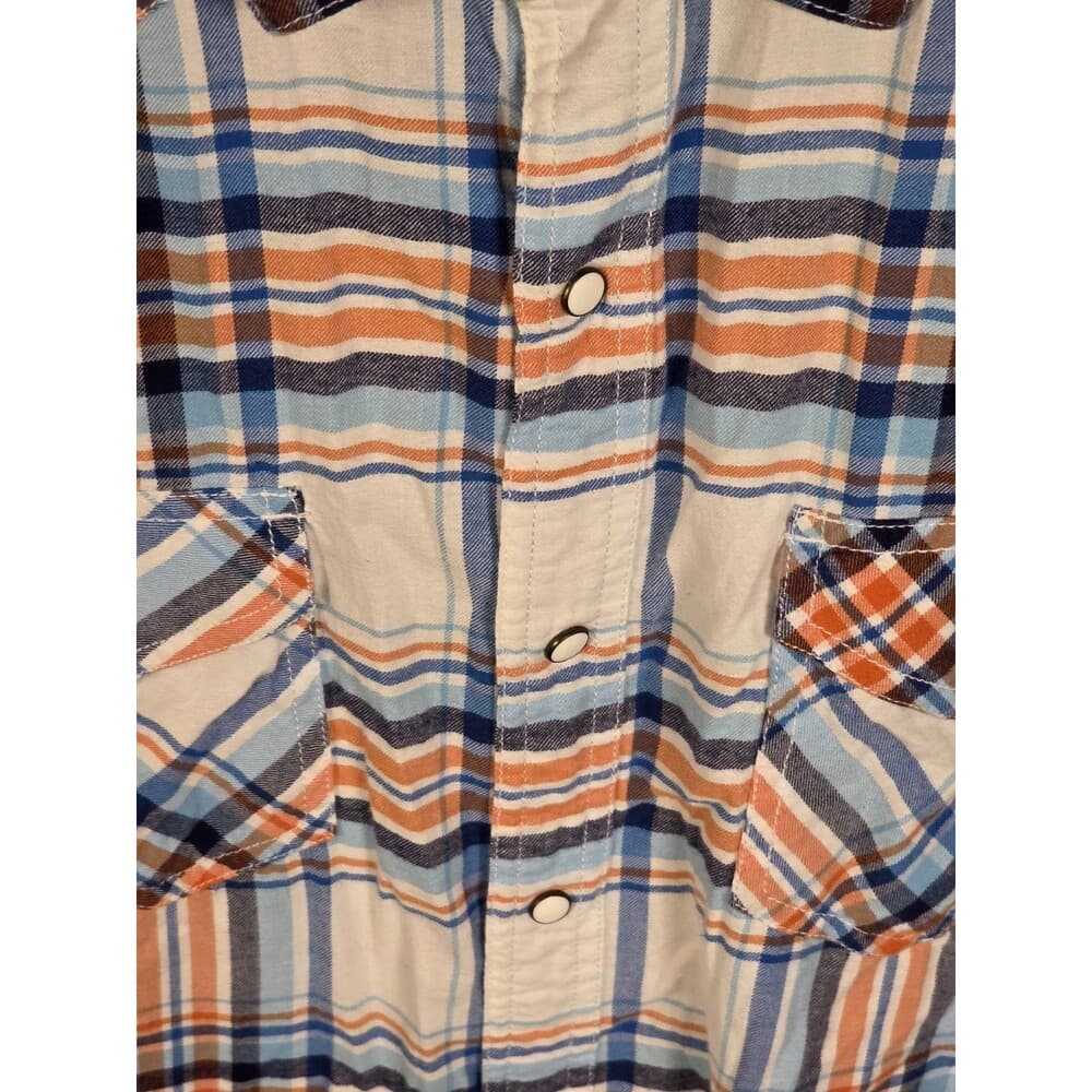 Red Camel Men's XL Plaid Western Pearl Snap Long Sleeve Button‎ Up Shirt - Thumbnail 5