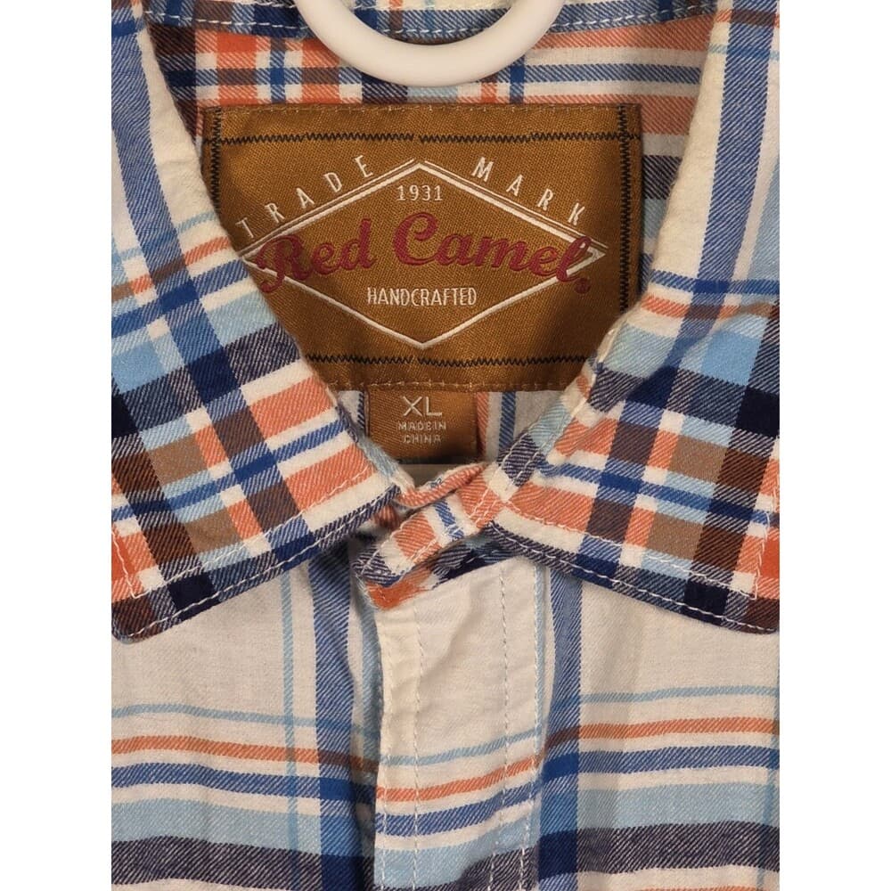Red Camel Men's XL Plaid Western Pearl Snap Long Sleeve Button‎ Up Shirt - Thumbnail 3