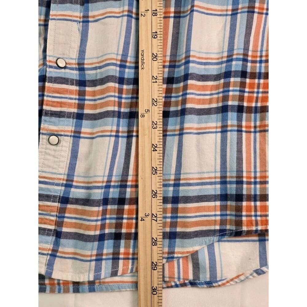 Red Camel Men's XL Plaid Western Pearl Snap Long Sleeve Button‎ Up Shirt - Thumbnail 7