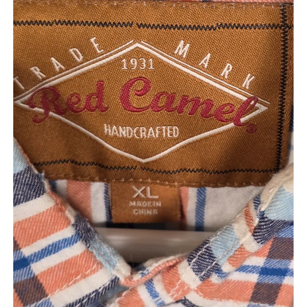 Red Camel Men's XL Plaid Western Pearl Snap Long Sleeve Button‎ Up Shirt - Thumbnail 4