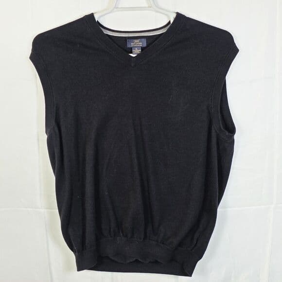 Brooks Brother‎ Size XL Black 100% Supima Cotton Sleeveless Sweater Vest - Thumbnail 7