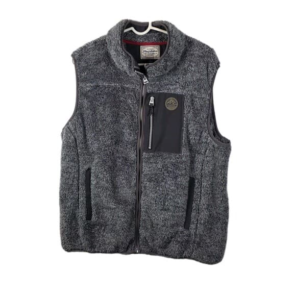 Flag & Anthem Vest Mens Large Gray‎ & Black Outerwear Full Zip Vest - Thumbnail 10