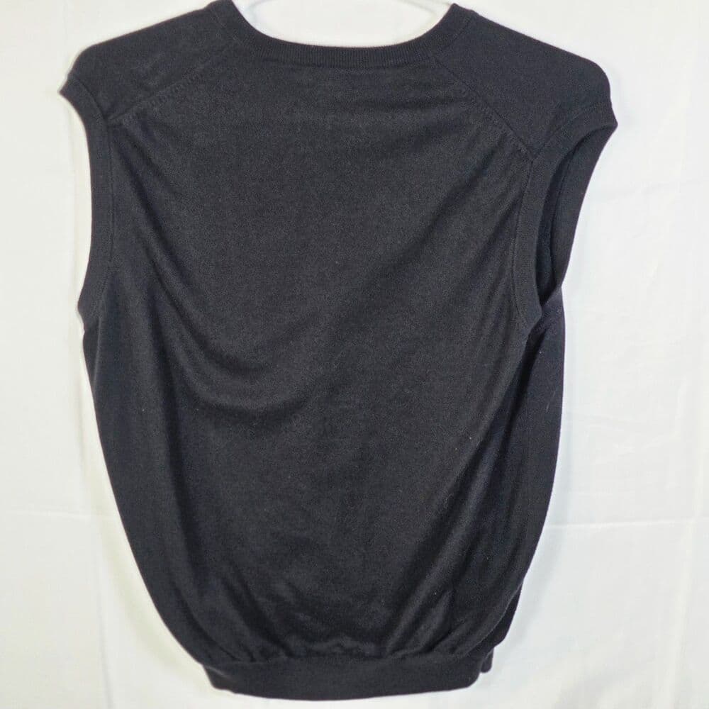 Brooks Brother‎ Size XL Black 100% Supima Cotton Sleeveless Sweater Vest - Thumbnail 3