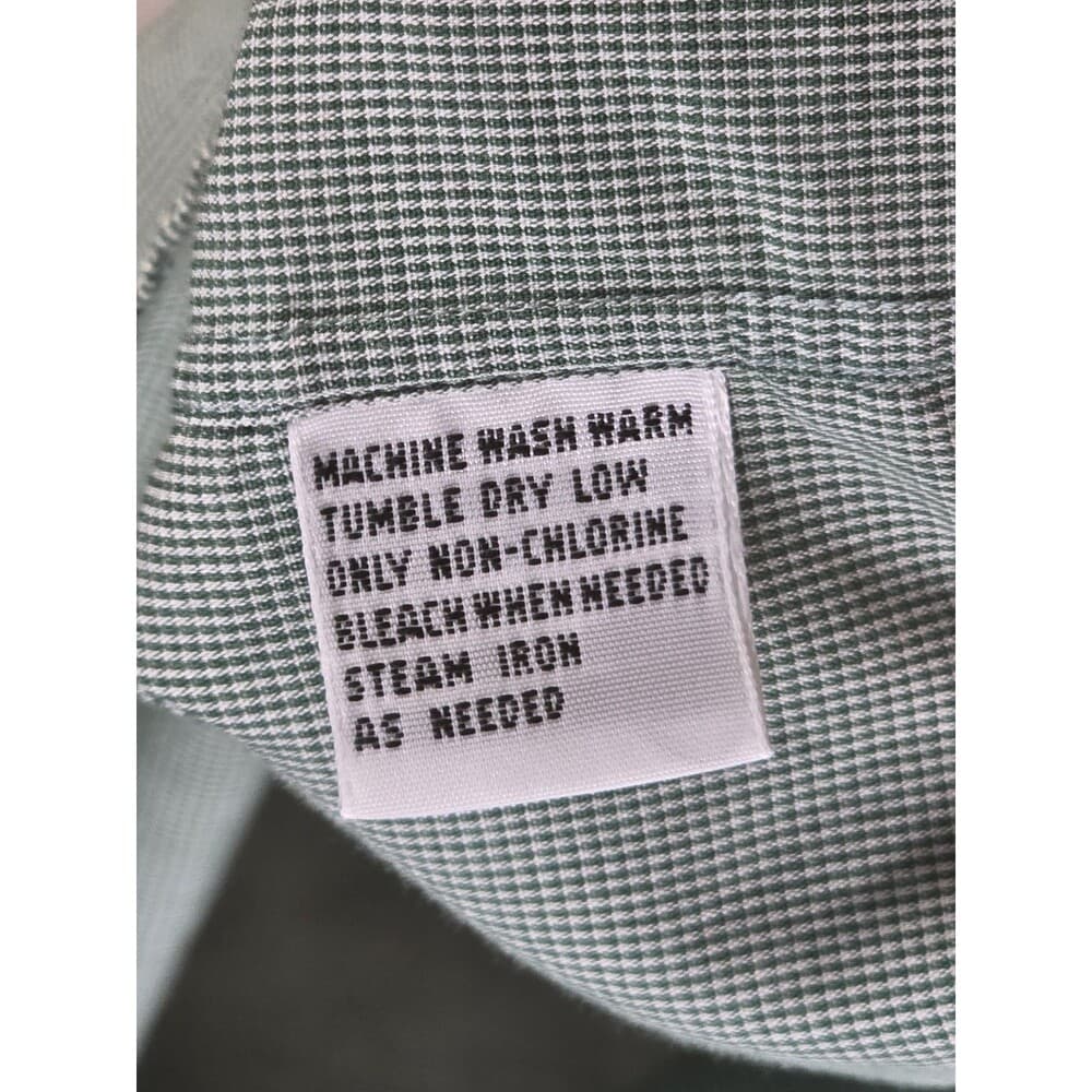 Roundtree‎ & Yorke Men's 15.5 -33 Green Striped Long Sleeve Button Up Shirt - Thumbnail 3