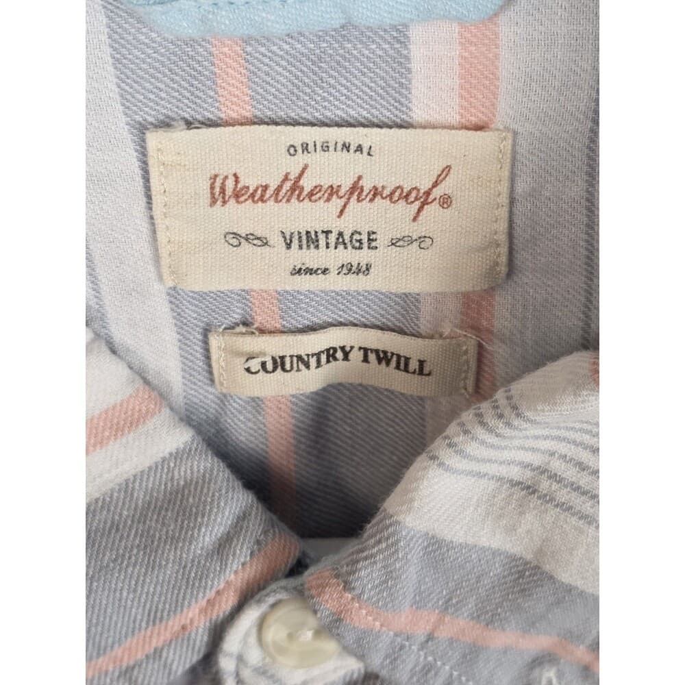 Vintage Weatherproof Country‎ Twill Multicolored XL Short Sleeve Button Up Shirt - Thumbnail 4