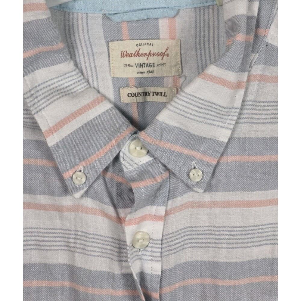 Vintage Weatherproof Country‎ Twill Multicolored XL Short Sleeve Button Up Shirt - Thumbnail 2
