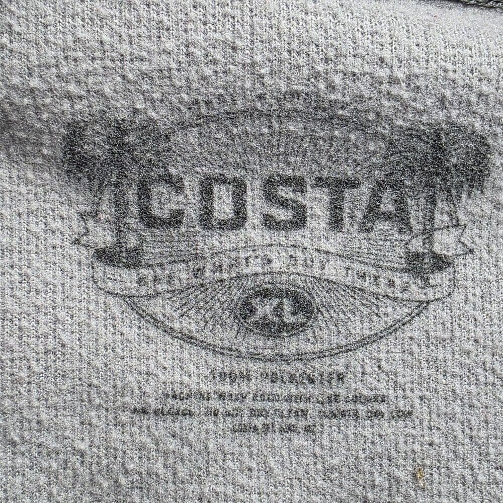 Costa Men's XL Grey " Boat On The Water "Long Sleeve Hoodie - Thumbnail 2