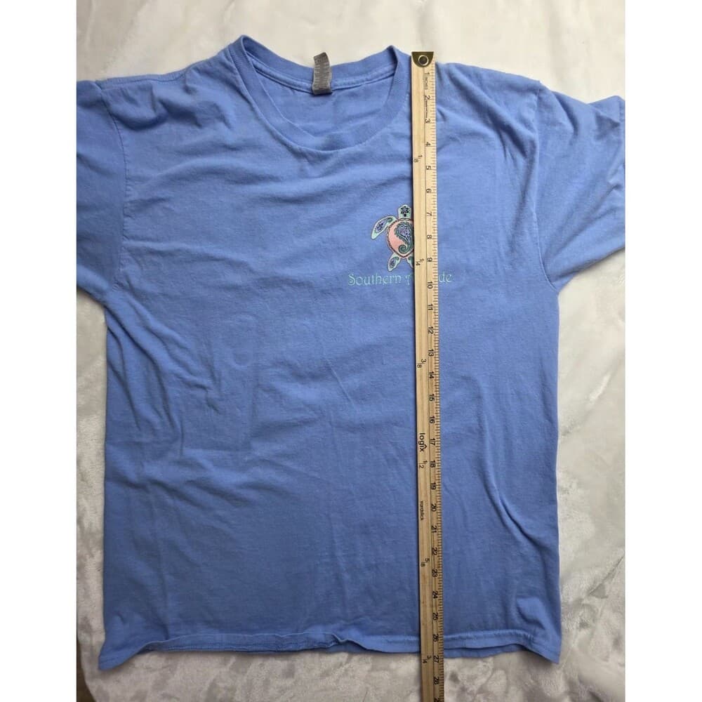 Southern Attitude Women's Medium Paisley Turtle Light‎ Blue T-shirt - Thumbnail 6