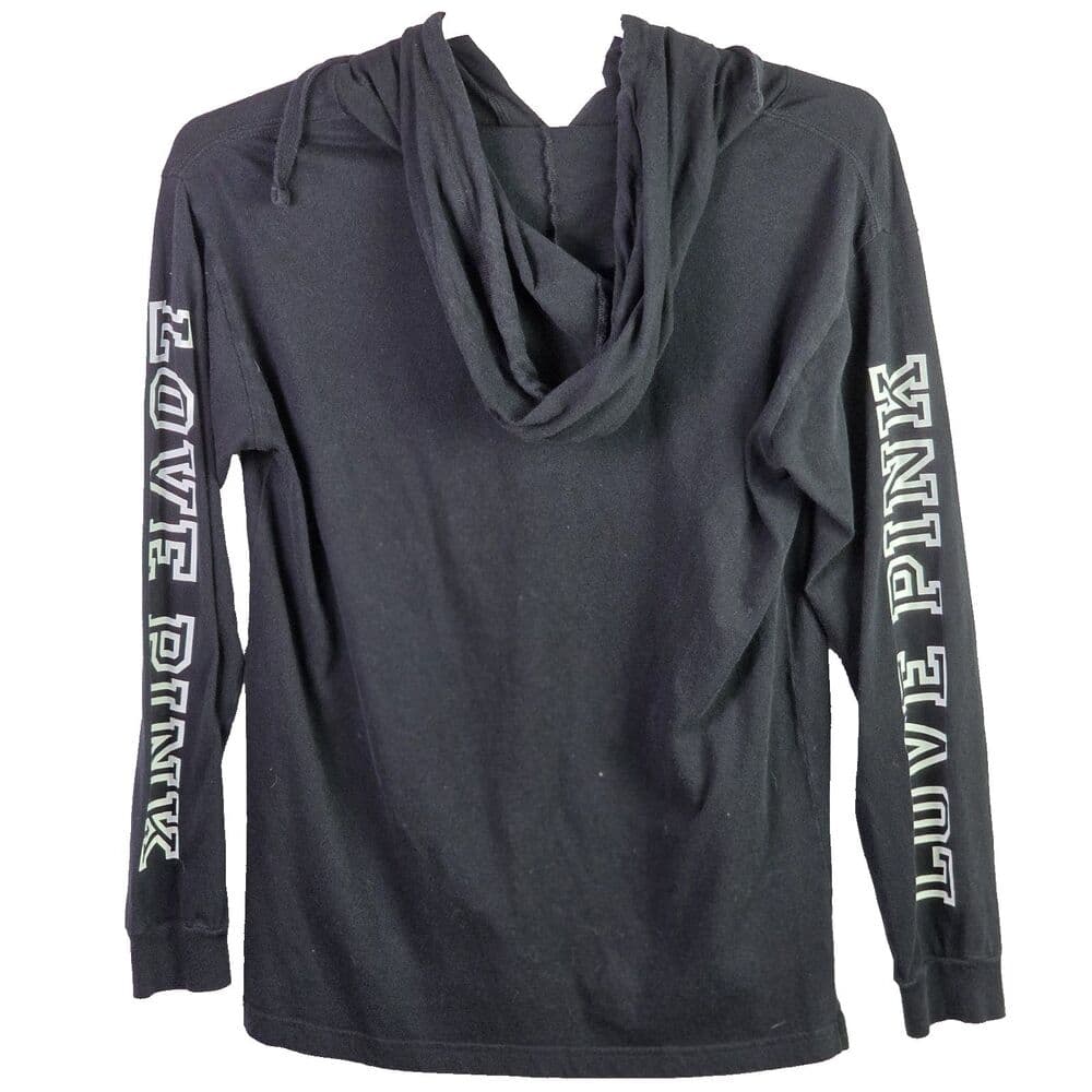 Victoria’s Secret Pink Smal Black Long‎ Sleeve Hoodie - Thumbnail 5