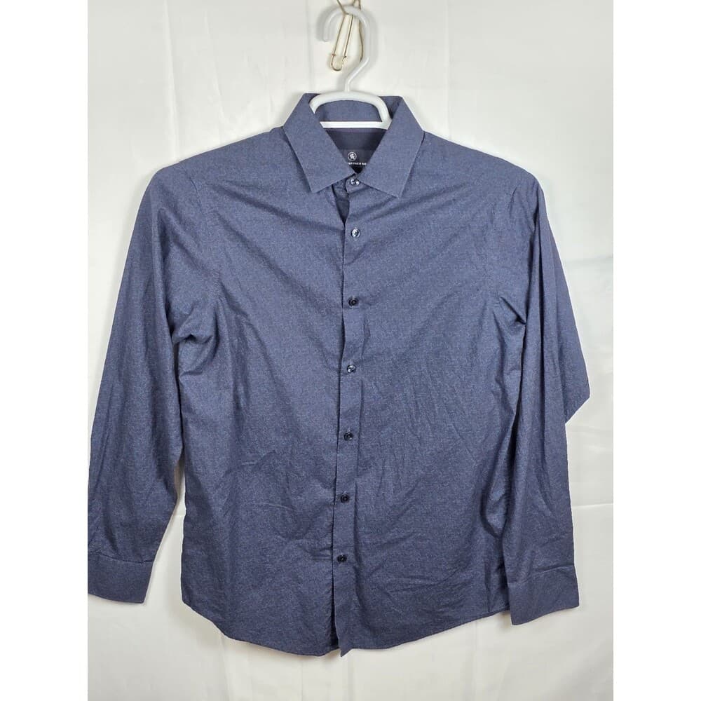 Hart Schaffner Marx‎ Mens Small Blue Paisley Long Sleeve Button Up Shirt - Thumbnail 12