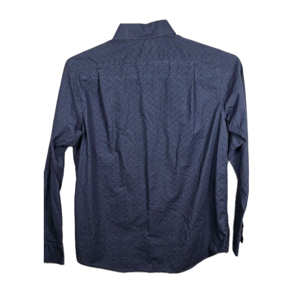 Hart Schaffner Marx‎ Mens Small Blue Paisley Long Sleeve Button Up Shirt - Thumbnail 8