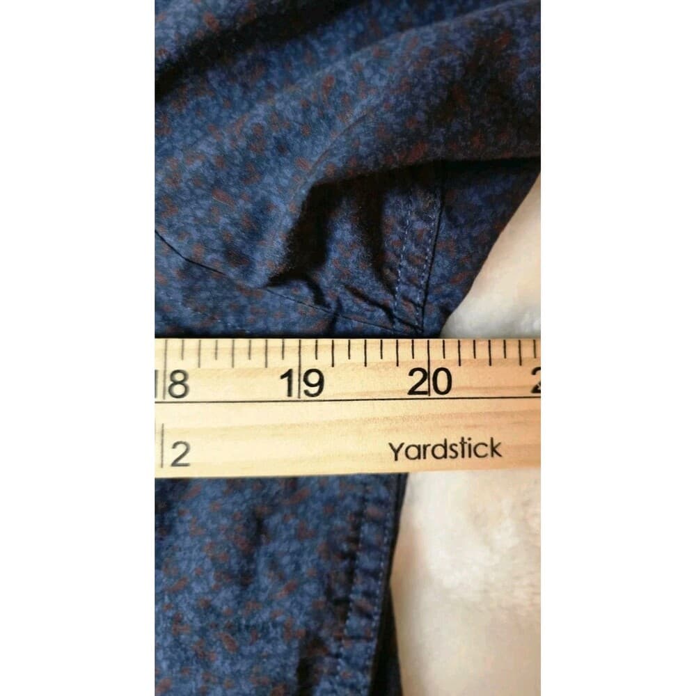 Hart Schaffner Marx‎ Mens Small Blue Paisley Long Sleeve Button Up Shirt - Thumbnail 7