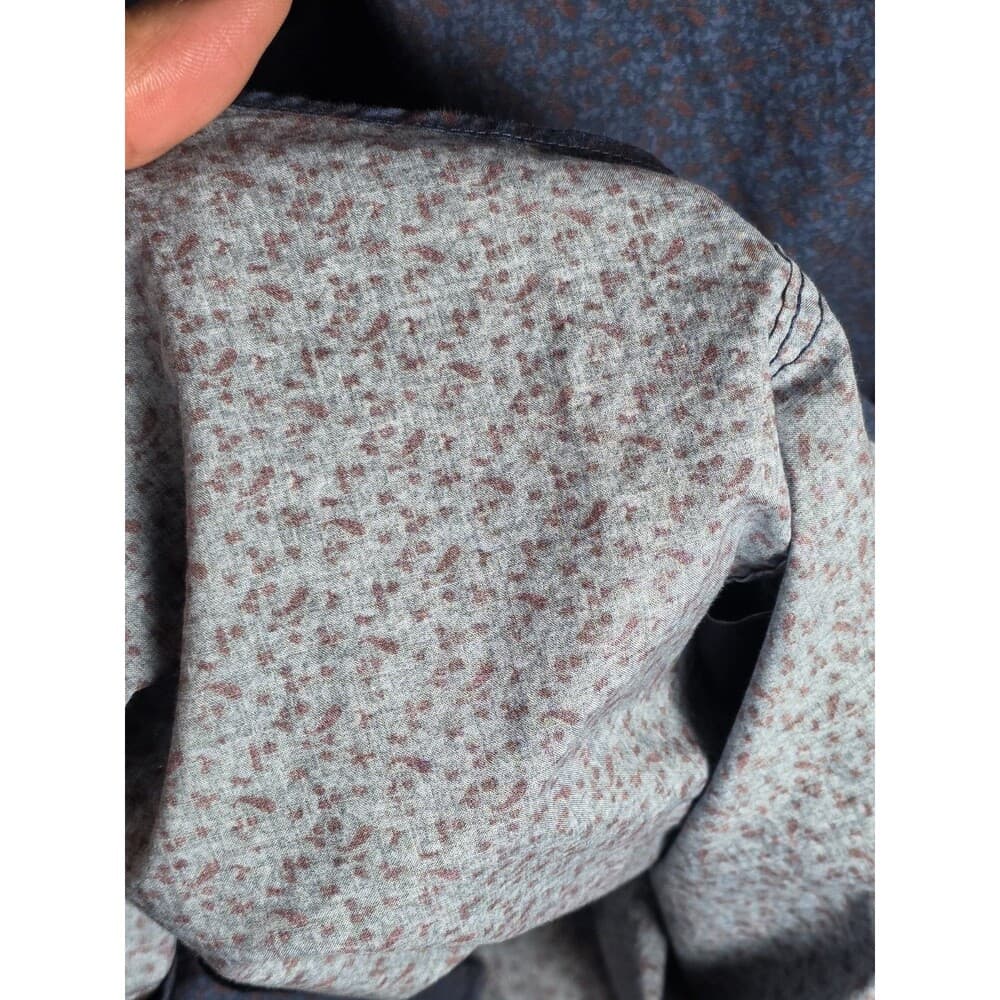 Hart Schaffner Marx‎ Mens Small Blue Paisley Long Sleeve Button Up Shirt - Thumbnail 4