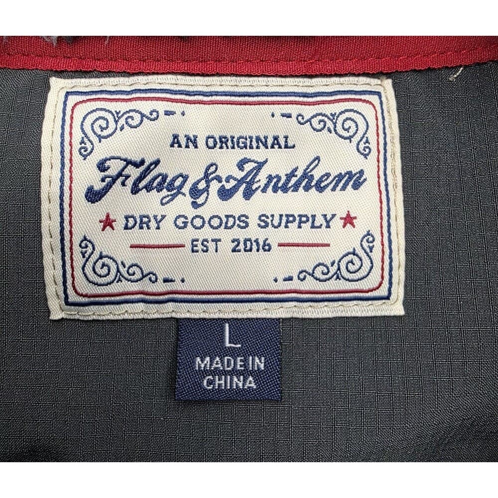 Flag & Anthem Vest Mens Large Gray‎ & Black Outerwear Full Zip Vest - Thumbnail 2