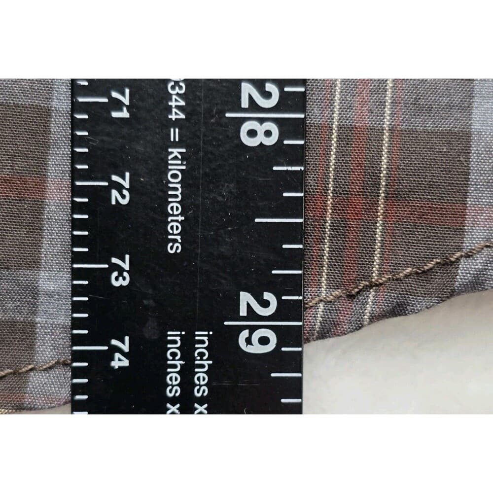 Weatherproof Men's Large Brown Plaid Button Up Long Sleeve Shirt‎ - Thumbnail 6