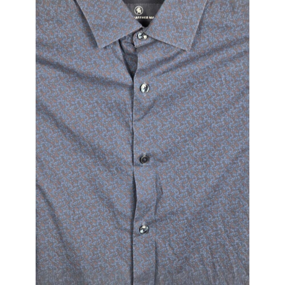 Hart Schaffner Marx‎ Mens Small Blue Paisley Long Sleeve Button Up Shirt - Thumbnail 3