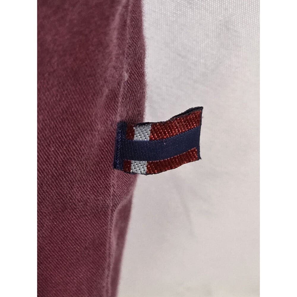 BB Classics Mens XXL Red Embroidered Crest Logo Short Sleeve Button‎ Up Shirt - Thumbnail 4