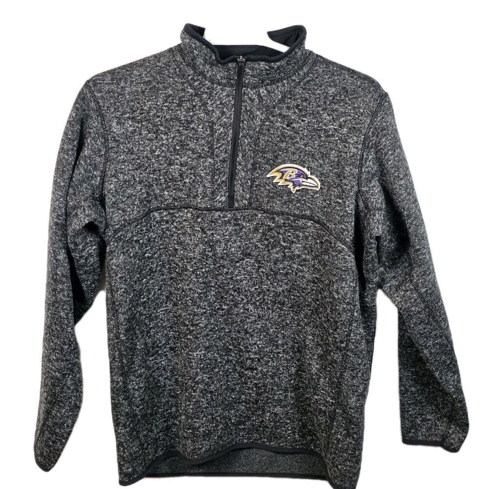 Antigua Men's‎ XL Gray Baltimore Ravens 1/4-Zip Pullover Jacket - Thumbnail 9