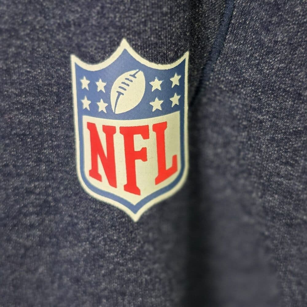 NIKE Chicago Bears XXL Blue 1/2 Zip Dri-Fit Long Sleeve Pullover - Thumbnail 4