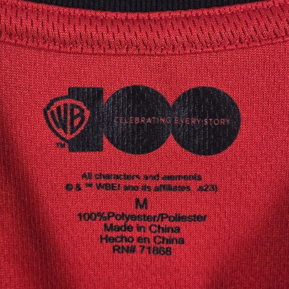 WB Men's Medium Red Looney Tunes Basketball Tank Top - Thumbnail 2