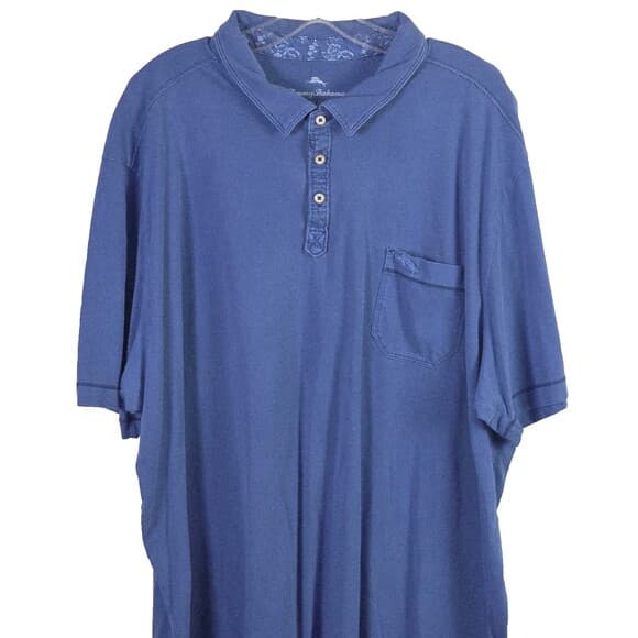 Tommy Bahama Men's XXL Blue Short Sleeve Shirt *Flaws* - Thumbnail 17