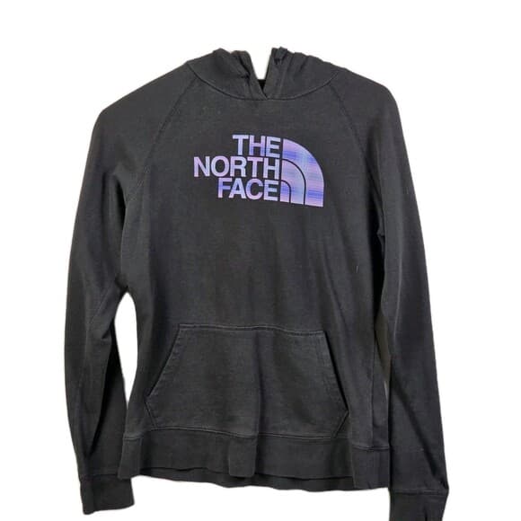 The North Face Women's Medium Black Hooded Pullover Sweatshirt #A304 - Thumbnail 9