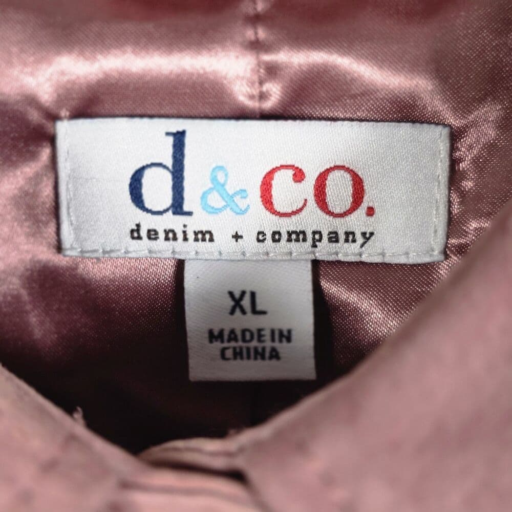 Denim & Co Lined Women's XL Mauve Pink Leather & Polyester Jacket - Thumbnail 2