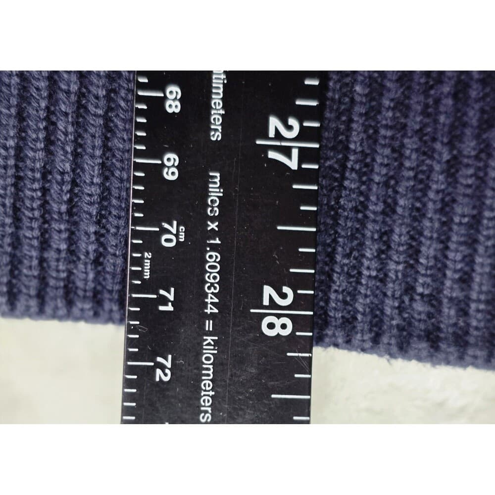 Vintage 90s Nautica Mens Large Navy Blue Cable Knit Crewneck Sweater - Thumbnail 4