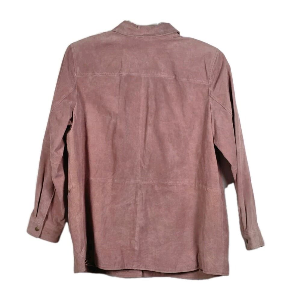 Denim & Co Lined Women's XL Mauve Pink Leather & Polyester Jacket - Thumbnail 6