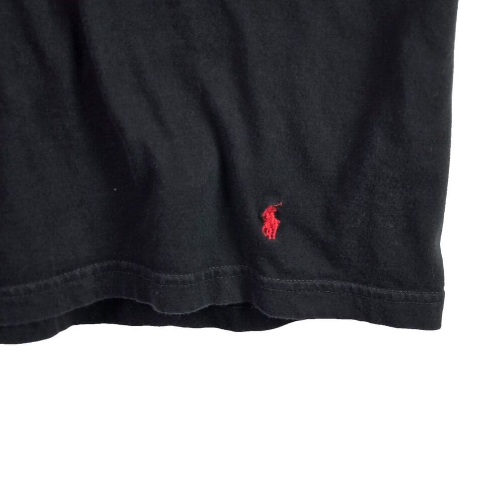 Polo Ralph Lauren Men's Large Black V-Neck Classic Fit Short Sleeve Shirt (2) - Thumbnail 3