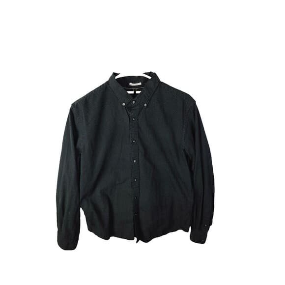 Denim & Flower Men's Medium Black Long Sleeve Shirt Button Down Shirt - Thumbnail 7