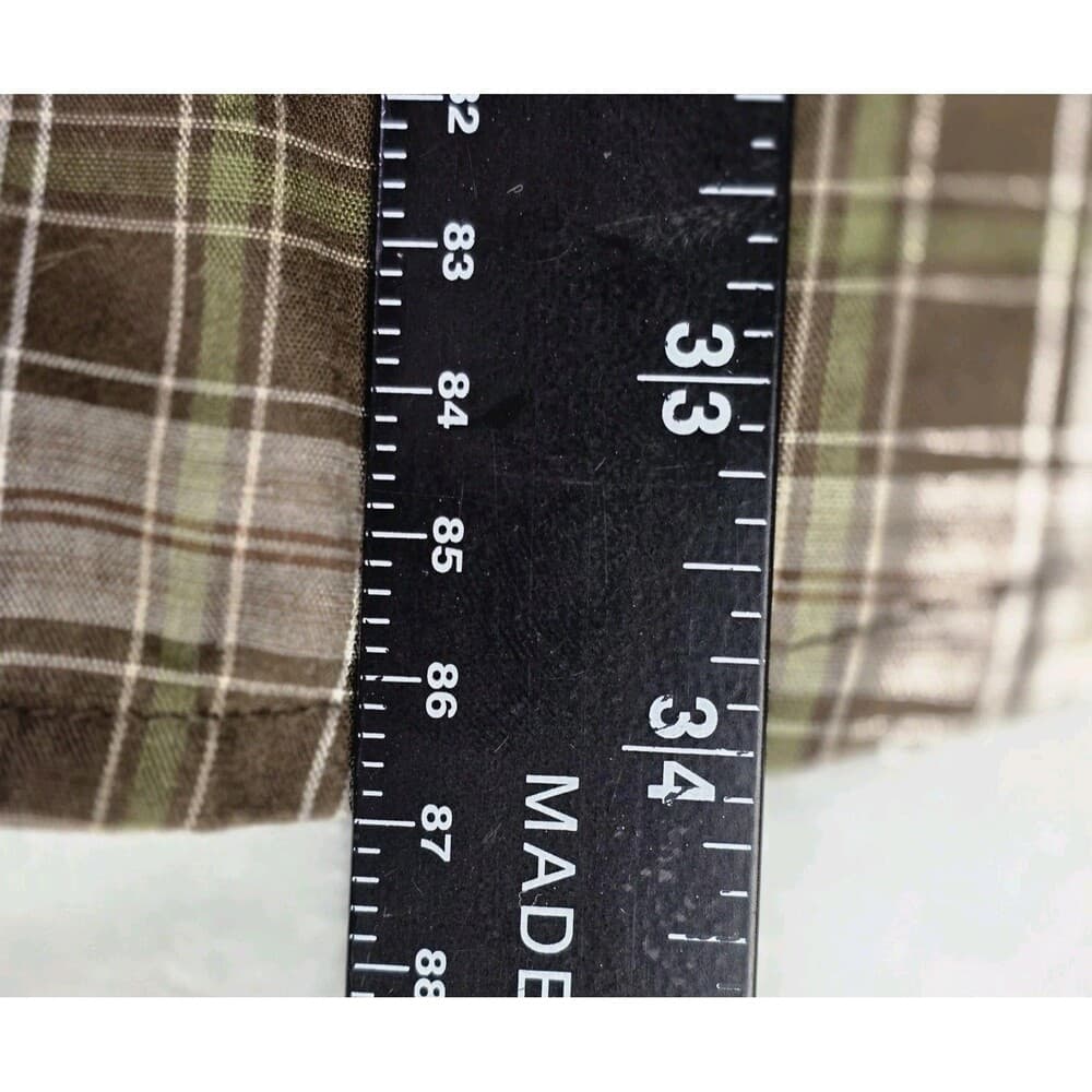 Red Head Men's Large Brown Multicolored Plaid Long Sleeve Button Up Shirt - Thumbnail 5