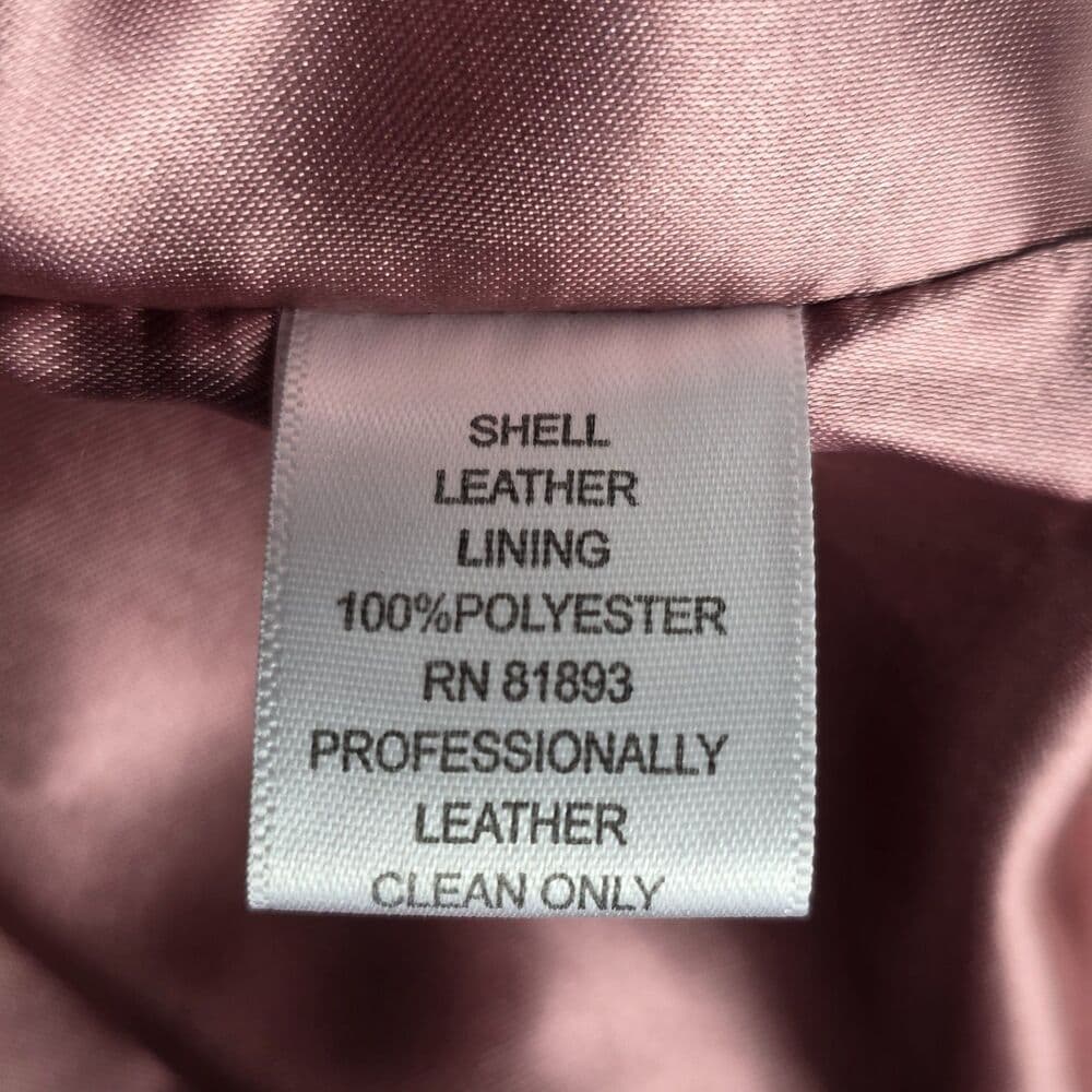 Denim & Co Lined Women's XL Mauve Pink Leather & Polyester Jacket - Thumbnail 4