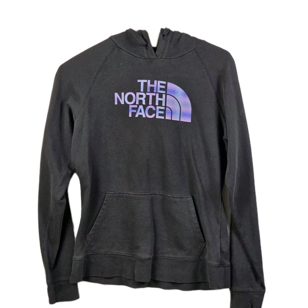 The North Face Women's Medium Black Hooded Pullover Sweatshirt #A304 - Thumbnail 8