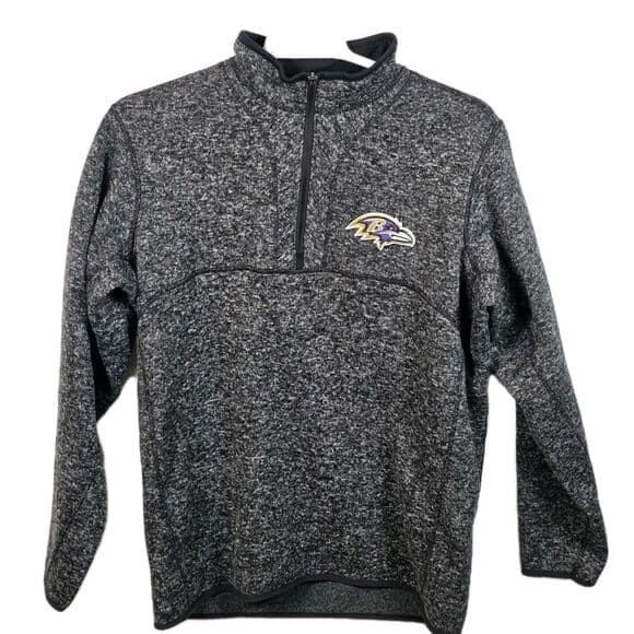 Antigua Men's‎ XL Gray Baltimore Ravens 1/4-Zip Pullover Jacket - Thumbnail 10